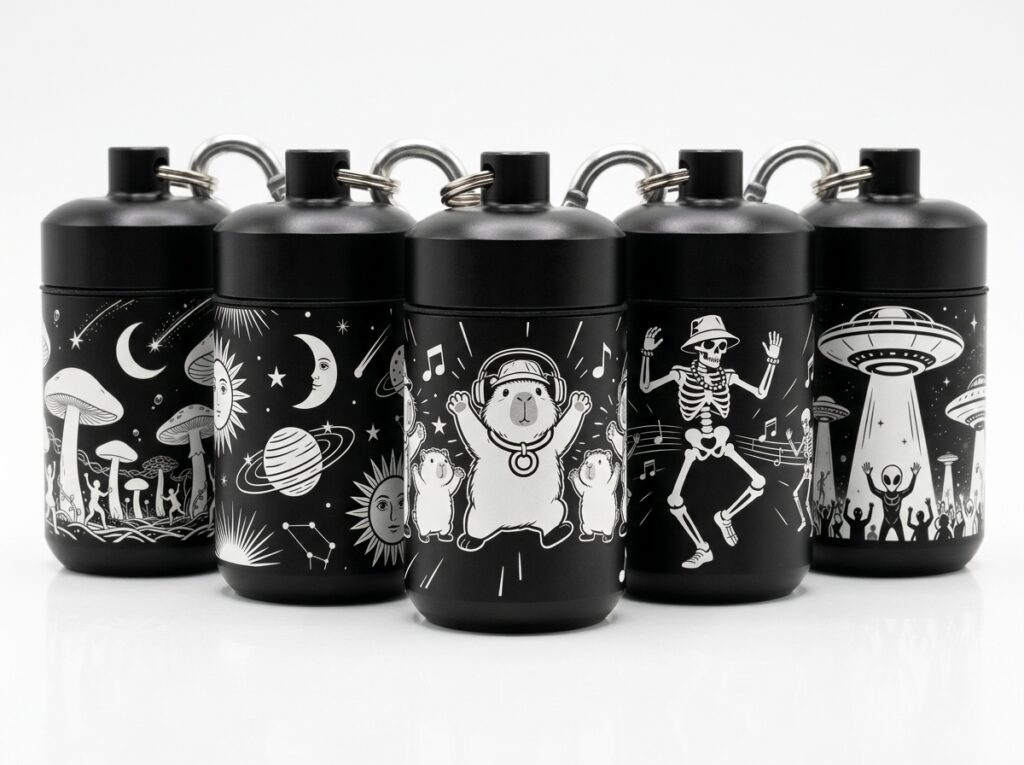 7 Mistakes You're Making with Your Concert Earplugs (And How to Fix Them) Rail Riderz laser-engraved earplug cases lined up