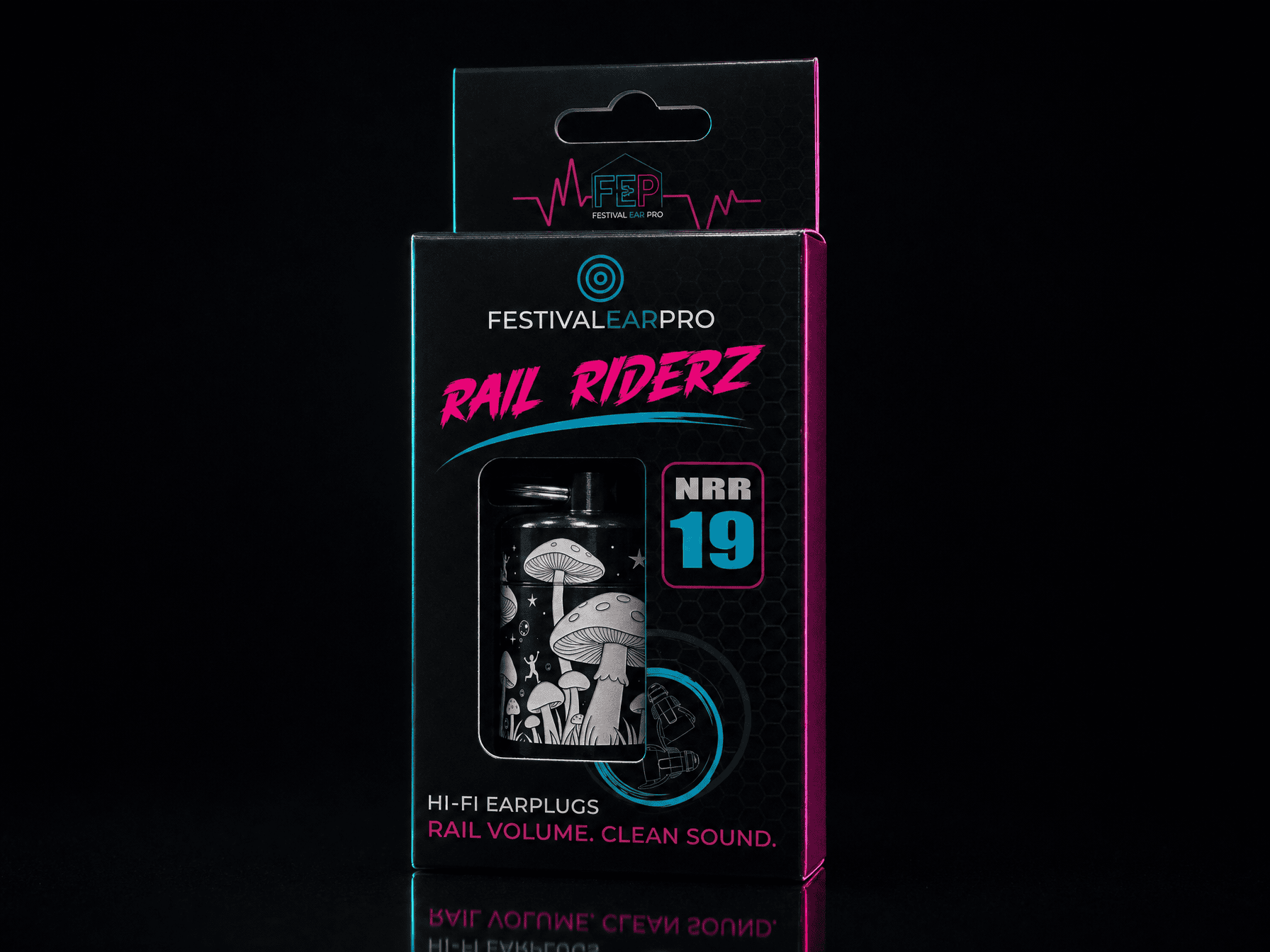 Rail Riderz™ Dancing on Shrooms Earplug Case – Hi-Fi Festival Earplugs, NRR 19dB Rail Riderz™ Dancing on Shrooms Earplug Case – Hi-Fi Festival Earplugs, NRR 19dB - Image 4